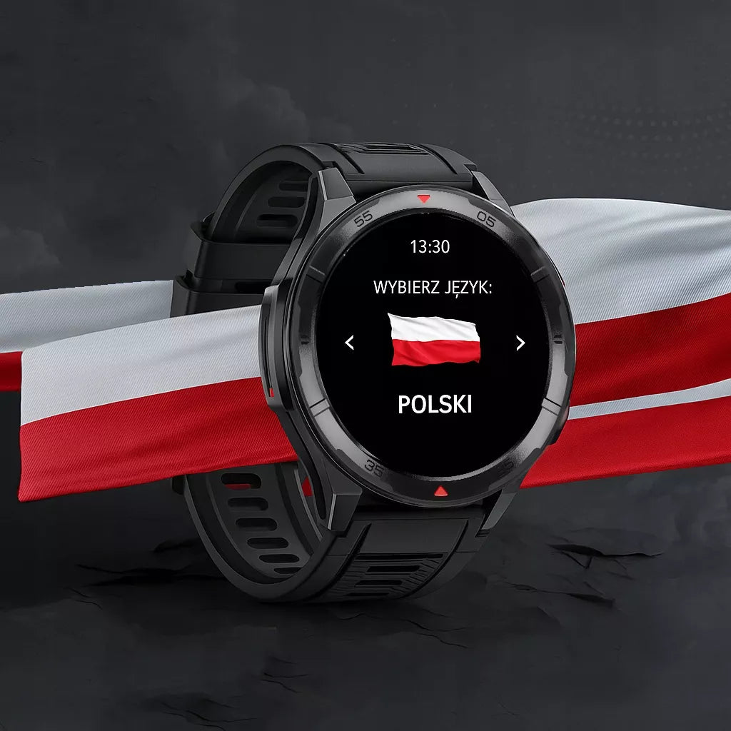 SMARTWATCH VYRIŠKAS LAIKRODIS GPS AMOLED atsparus vandeniui SPORTAS MENIU LT SMART WATCH