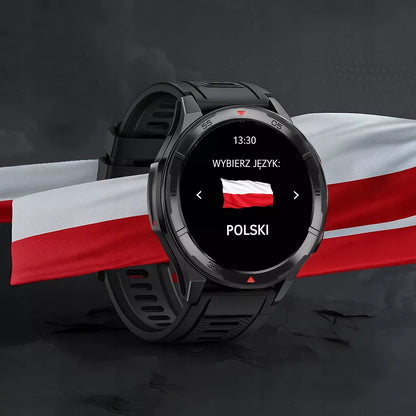 SMARTWATCH VYRIŠKAS LAIKRODIS GPS AMOLED atsparus vandeniui SPORTAS MENIU LT SMART WATCH