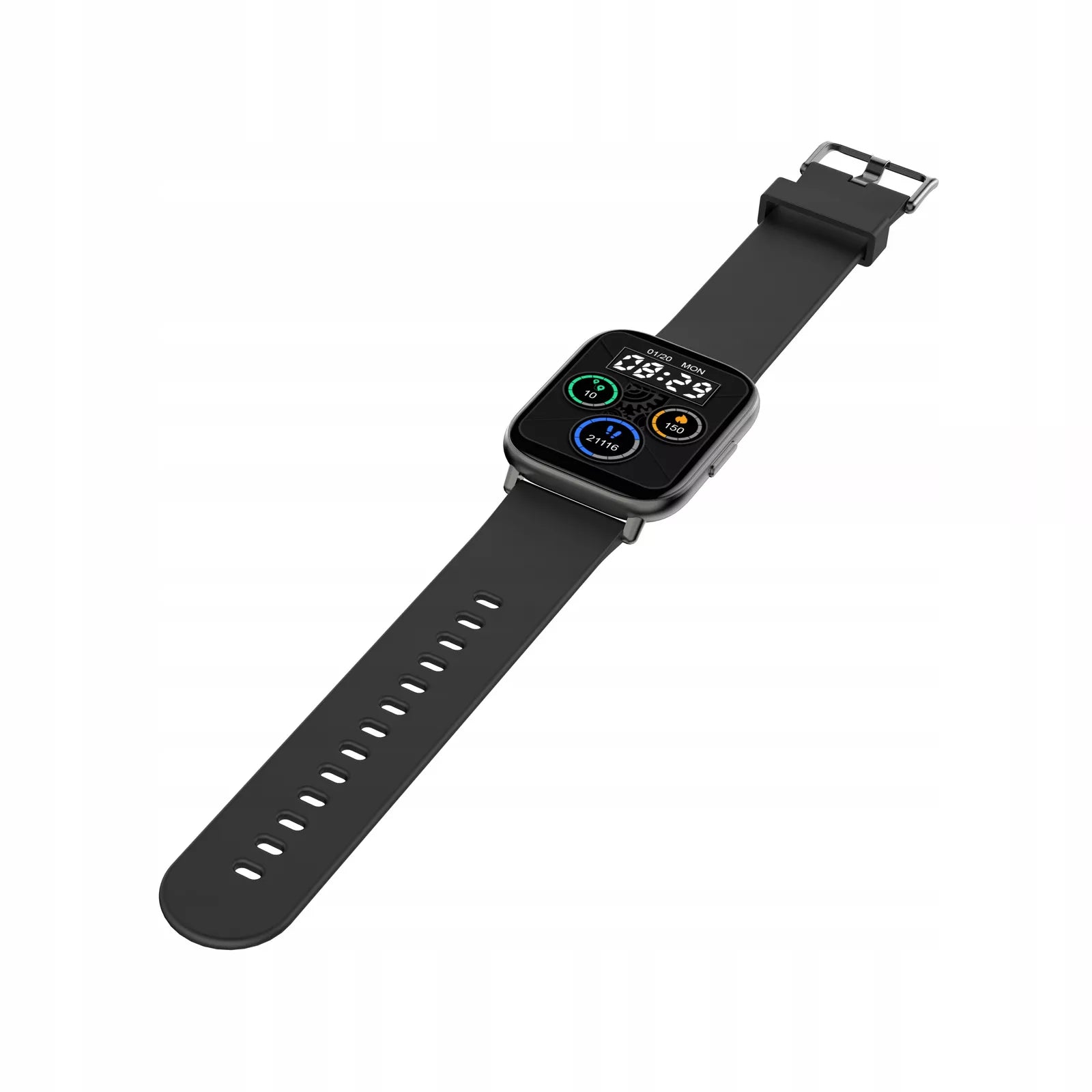 SMARTWATCH ORO-FIT PRO GT JUODA PL | AMOLED IP68 Pulsas Žingsniai