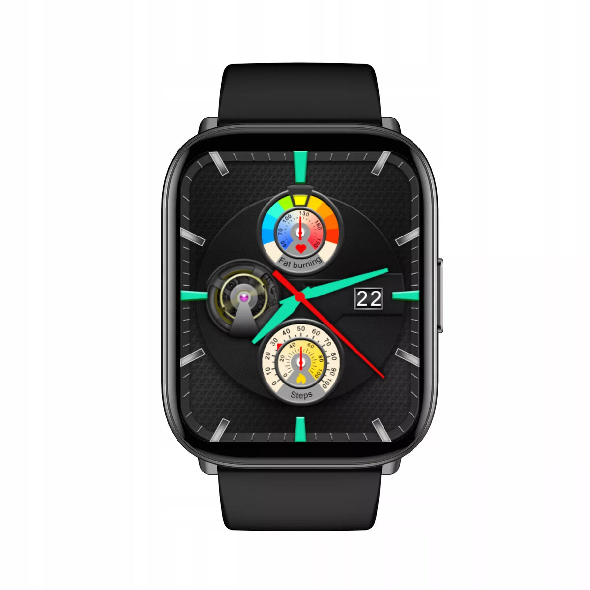 SMARTWATCH ORO-FIT PRO GT JUODA PL | AMOLED IP68 Pulsas Žingsniai