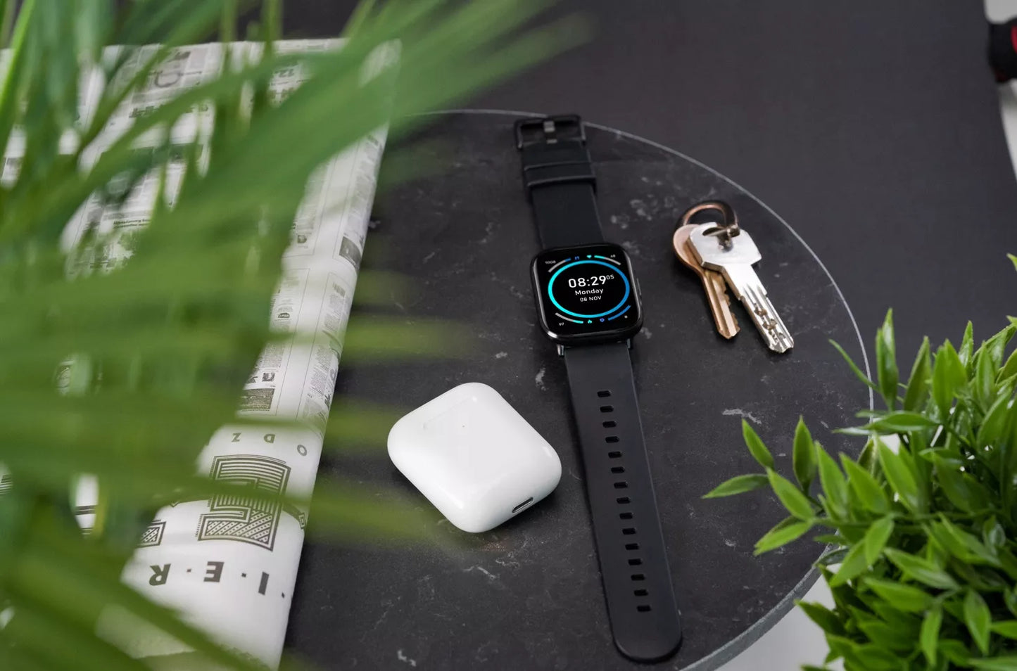 SMARTWATCH ORO-FIT PRO GT JUODA PL | AMOLED IP68 Pulsas Žingsniai