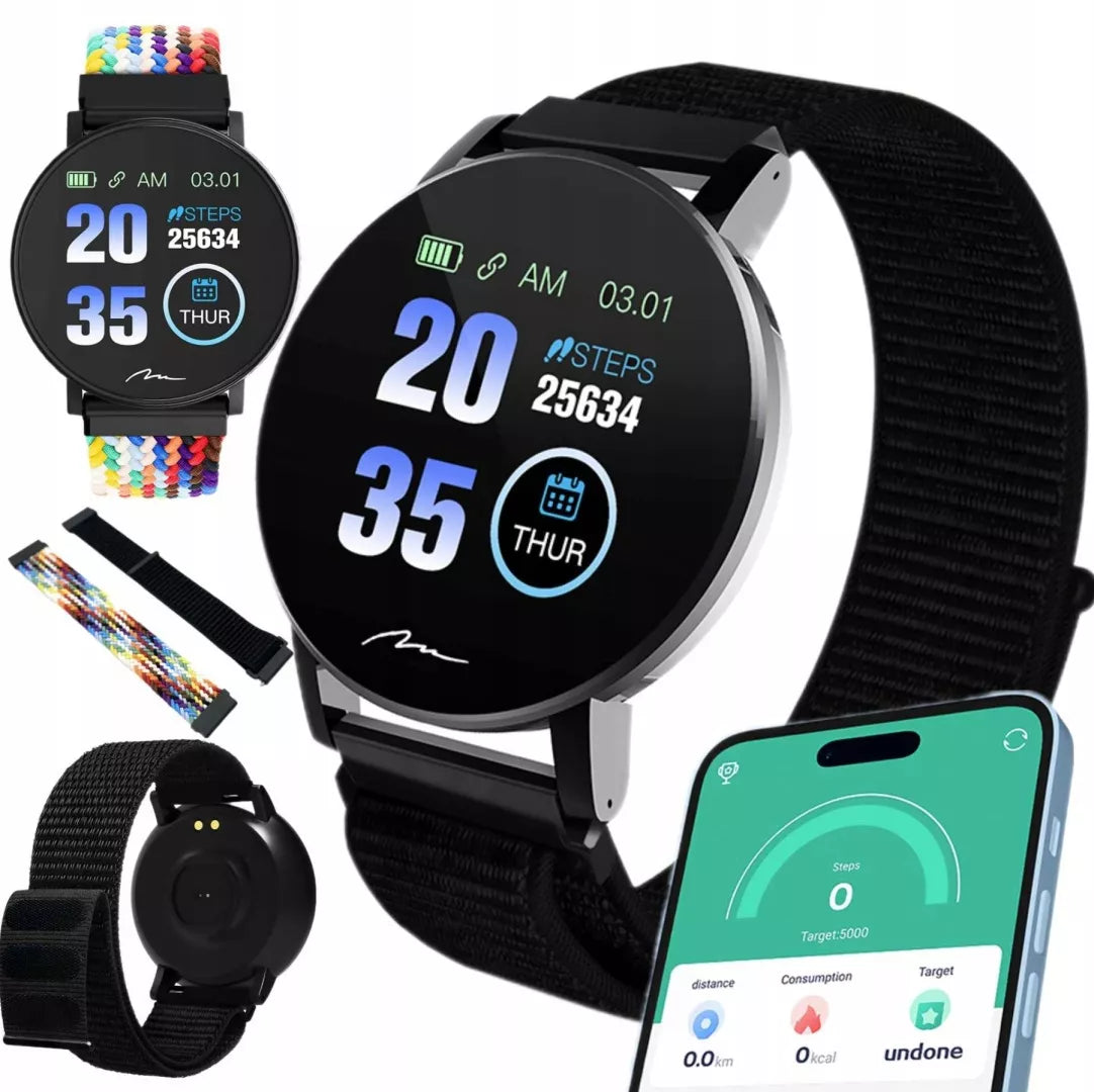SMARTVAIKŠTIS MOTERIŠKAS VYRIŠKAS ACTIVEBAND SPORTO SLĖGIS PULSAS ŽINGSNIAI
