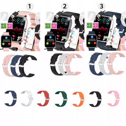 IŠMANUSIS LAIKRODIS MOTERIŠKAS LAIKRODIS SMS ŽINGSNIAI PULSAS SKAMBUČIAI PRO SMART WATCH 3 DIRŽELIAI