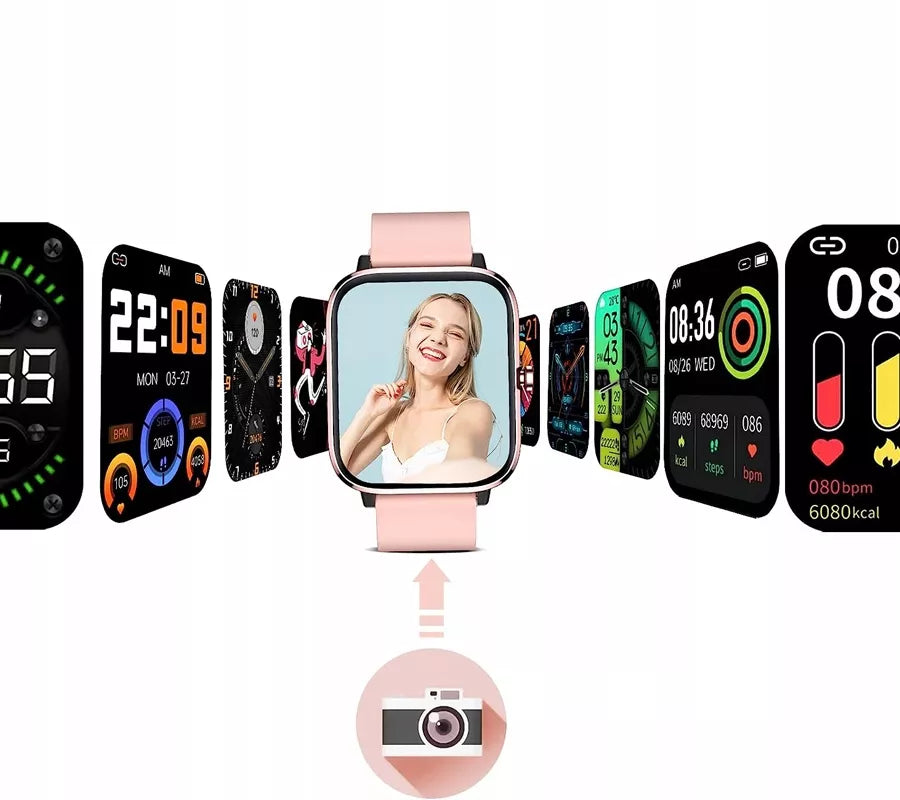 IŠMANUSIS LAIKRODIS MOTERIŠKAS LAIKRODIS SMS ŽINGSNIAI PULSAS SKAMBUČIAI PRO SMART WATCH 3 DIRŽELIAI