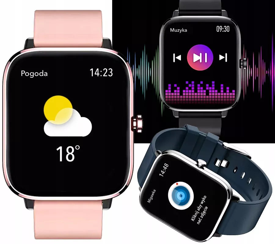 IŠMANUSIS LAIKRODIS MOTERIŠKAS LAIKRODIS SMS ŽINGSNIAI PULSAS SKAMBUČIAI PRO SMART WATCH 3 DIRŽELIAI