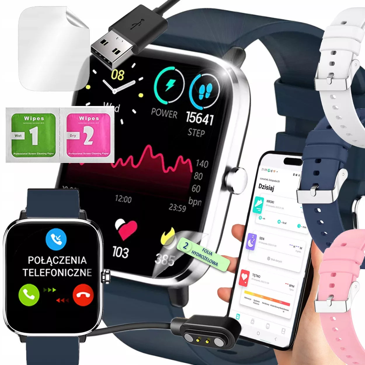 IŠMANUSIS LAIKRODIS MOTERIŠKAS LAIKRODIS SMS ŽINGSNIAI PULSAS SKAMBUČIAI PRO SMART WATCH 3 DIRŽELIAI