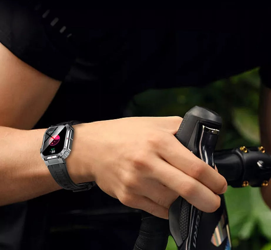 SMARTWATCH LAIKRODIS MENIU RO INTER TELEFONAS ATSPARUS VANDENIUI IP68 PULSO MATUOKLIS SLĖGIS DEGUONIS HD
