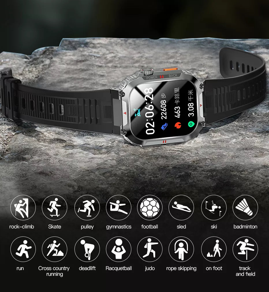 SMARTWATCH LAIKRODIS MENIU RO INTER TELEFONAS ATSPARUS VANDENIUI IP68 PULSO MATUOKLIS SLĖGIS DEGUONIS HD