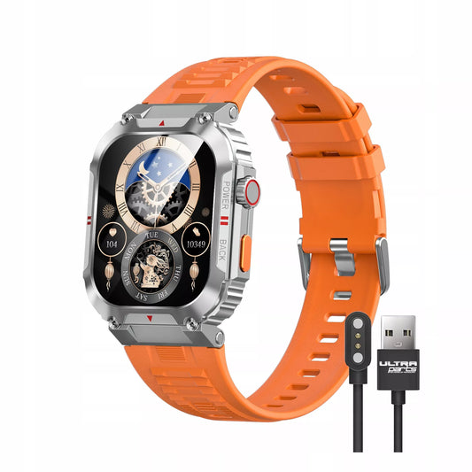 SMARTWATCH LAIKRODIS MENIU RO INTER TELEFONAS ATSPARUS VANDENIUI IP68 PULSO MATUOKLIS SLĖGIS DEGUONIS HD