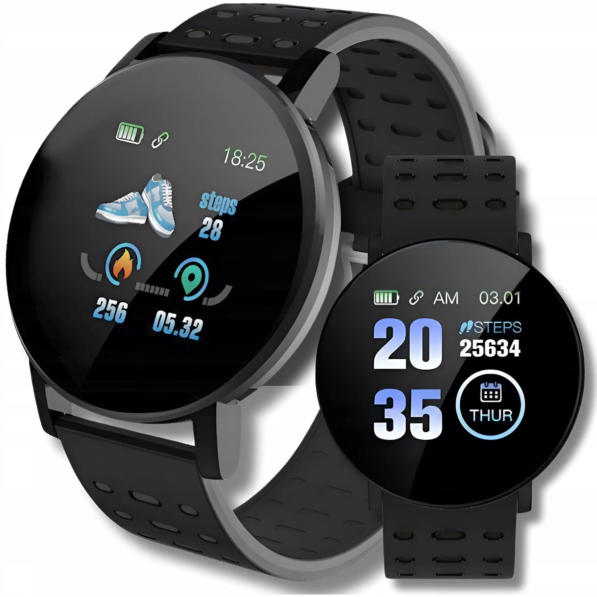 SMARTWATCH LAIKRODIS SPORTINĖ Apyrankė VYRIŠKA MOTERIŠKA ŽINGSNIAI PULSAS PRANEŠIMAI
