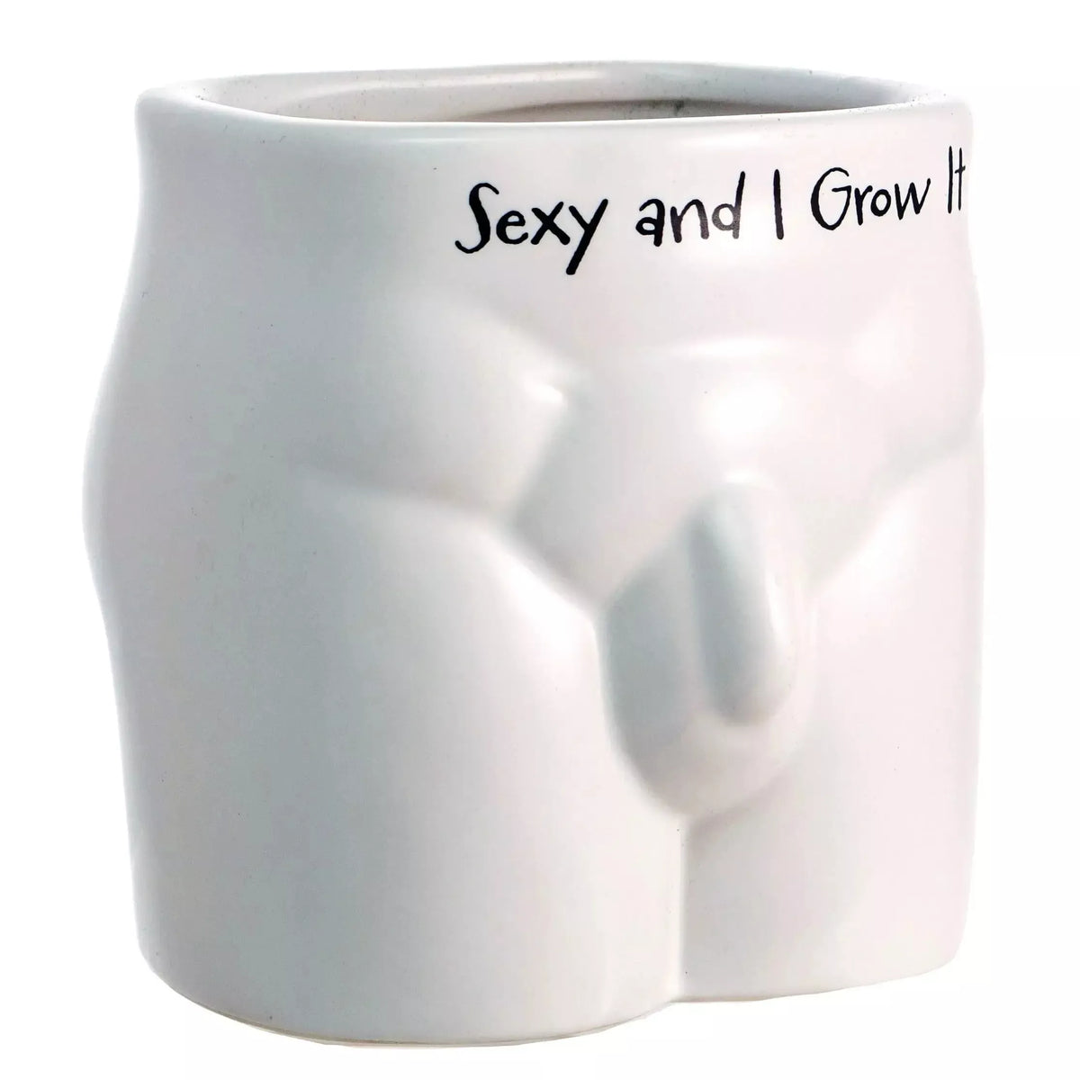 ZABAWNA DONICZKA „SEXY AND I GROW IT” – PREZENT DLA MIŁOŚNIKÓW ROŚLIN – 12 CM