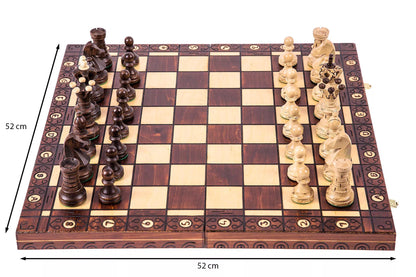 SQUARE – MEDINIAI ŠACHMATAI – 54 cm – PUIKI DOVANA