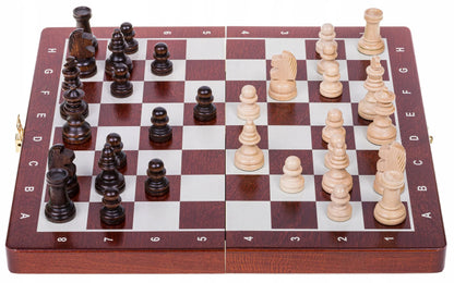 SQUARE mediniai MAGNETINIAI šachmatai Basic - 270 mm Stiprūs!