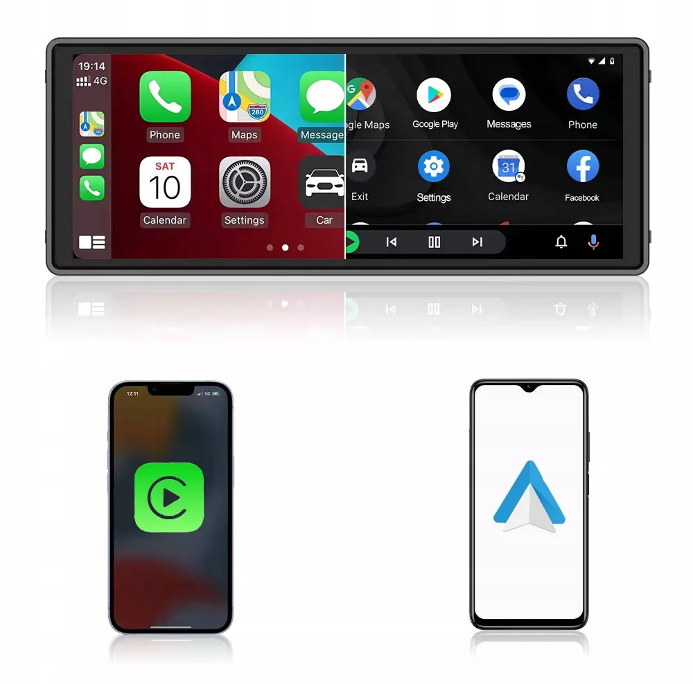 Automobilio multimedijos stotelė – radijas su Android Auto, CarPlay ir kamera