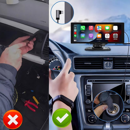 Automobilio multimedijos stotelė – Apple CarPlay, Android Auto, parkavimo kamera