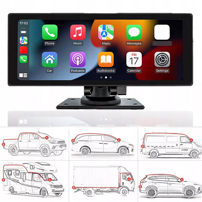 Automobilio multimedijos stotelė – Apple CarPlay, Android Auto, parkavimo kamera