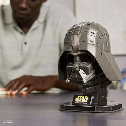 STAR WARS tamsiojo p. Vaderio šalmo 3D modelio dėlionė (4D Build)
