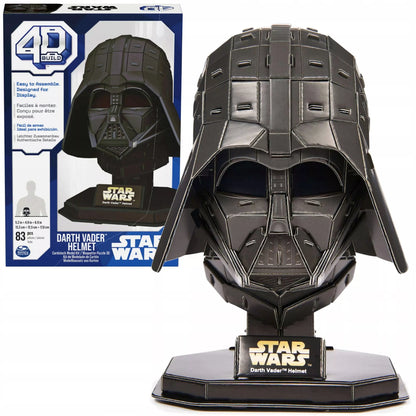 STAR WARS tamsiojo p. Vaderio šalmo 3D modelio dėlionė (4D Build)