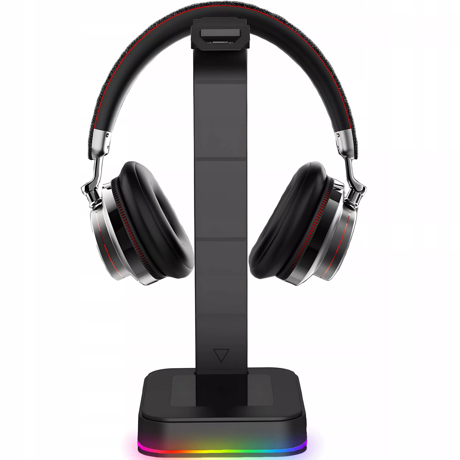 Žaidimų ausinių stovas / laikiklis su RGB apšvietimu, USB Hub + 2x USB