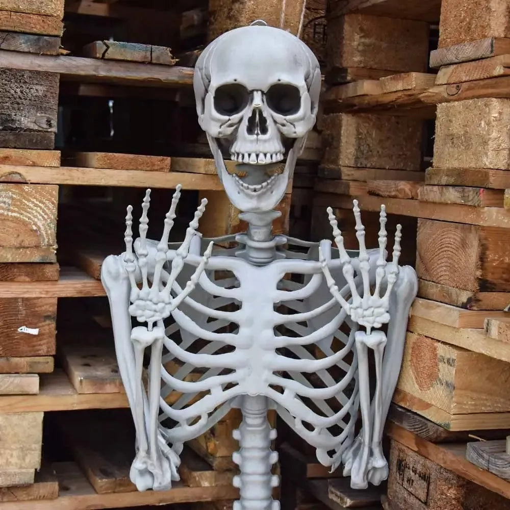 Dydelis (170 cm) skeletas - tamsi Halloweeno dovana ir dekoracija