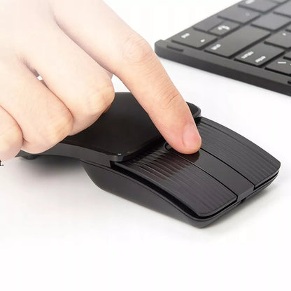 Sulankstoma belaidė „Bluetooth“ klaviatūra ir pelė, rinkinys, dėklas, kilimėlis