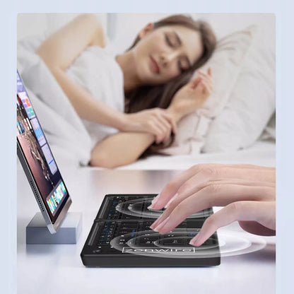 Sulankstoma Mini „Bluetooth“ belaidė klaviatūra planšetiniam komputeriui, telefonui, USB-C