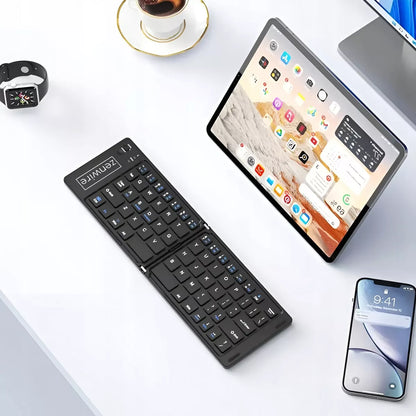 Sulankstoma Mini „Bluetooth“ belaidė klaviatūra planšetiniam komputeriui, telefonui, USB-C