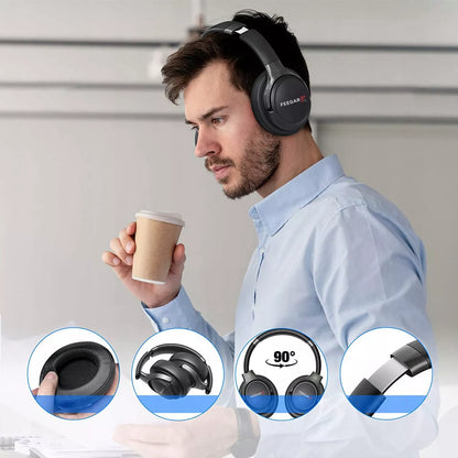 Belaidės ausinės FEEGAR Mello, 65H Bluetooth, Mikrofonas