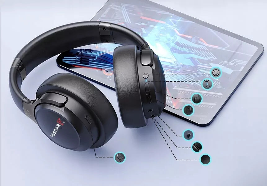 Belaidės ausinės FEEGAR Mello, 65H Bluetooth, Mikrofonas