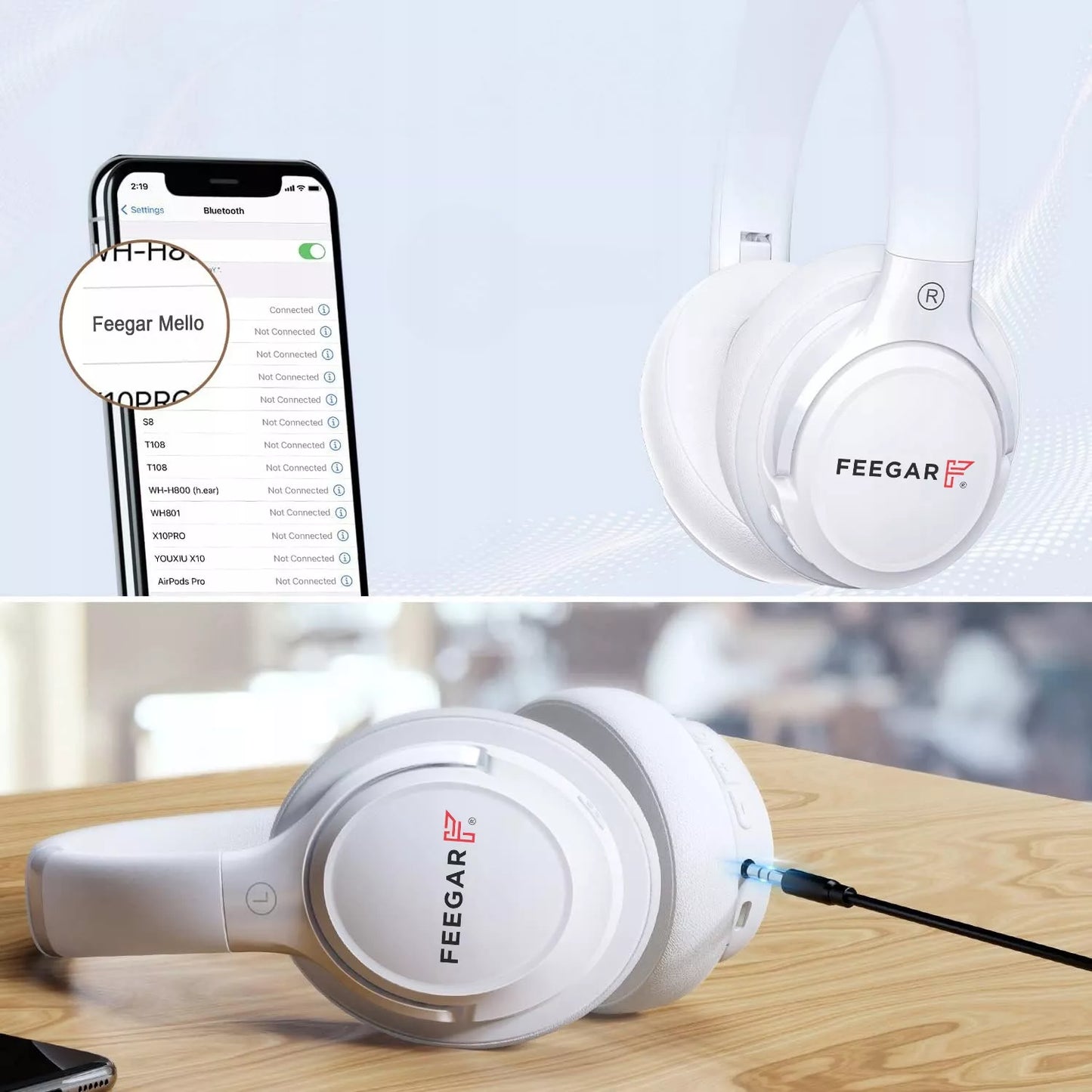 Belaidės ausinės -  Bluetooth 5.3 Mikrofonas