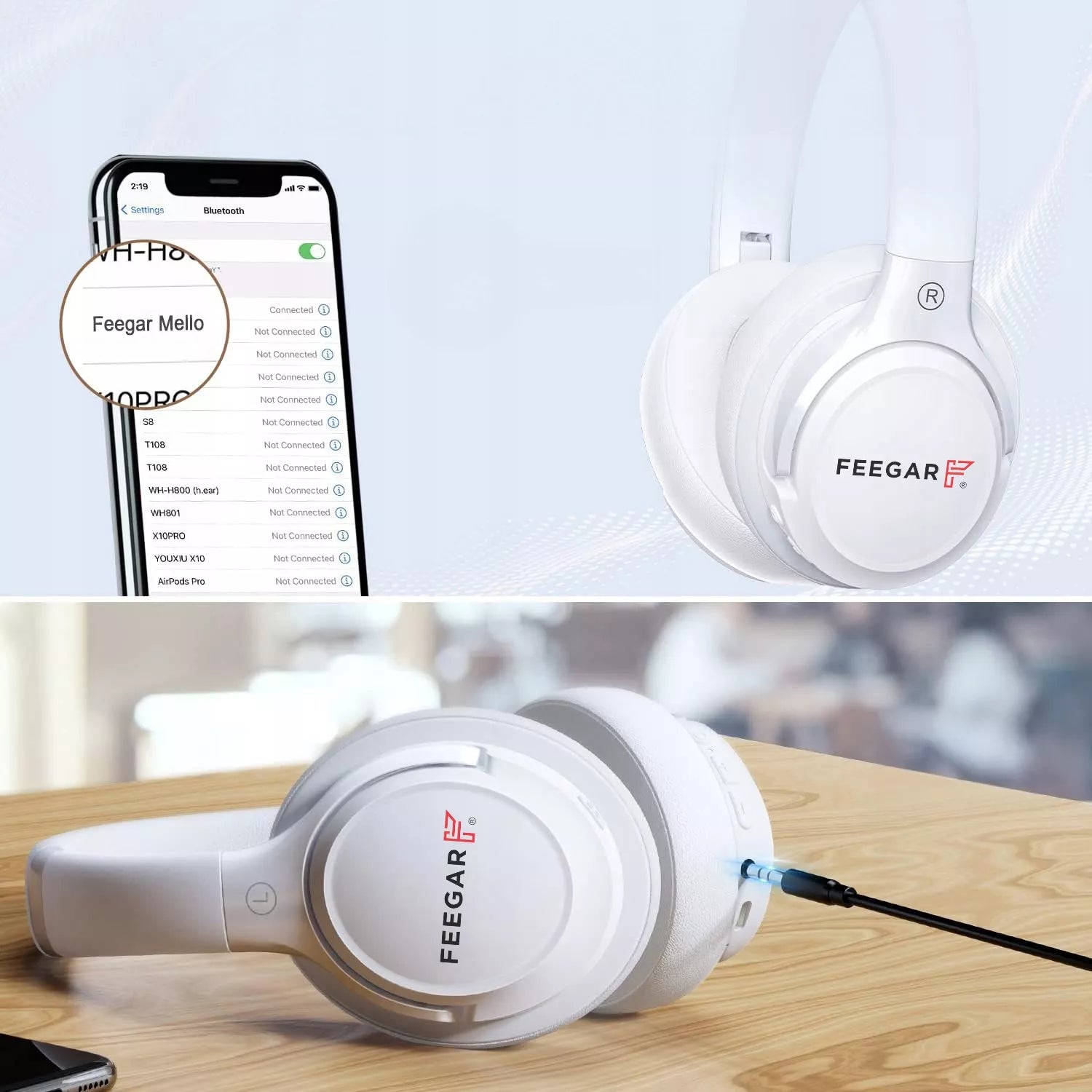 Belaidės ausinės -  Bluetooth 5.3 Mikrofonas