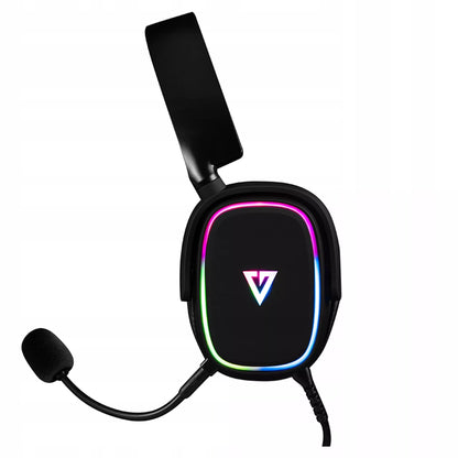 Žaidimų ausinės „MODECOM Volcano Prometheus“ su mikrofonu, USB, RGB LED
