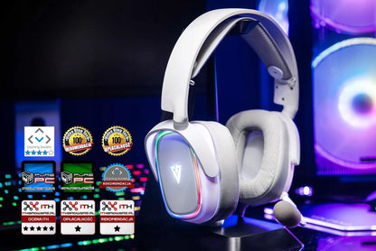 Žaidimų ausinės „MODECOM Volcano Prometheus“, USB, RGB LED su mikrofonu