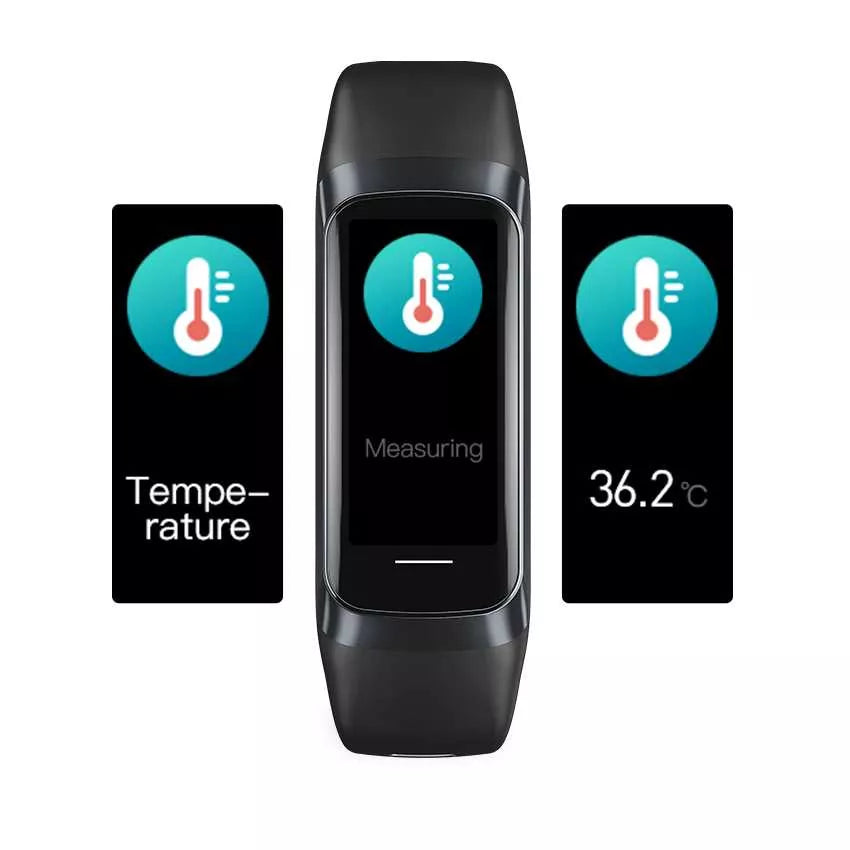Smartwatch Sportinė apyrankė EKG Pulsas Žingsniai Kcal Kraujospūdis Temperatūra