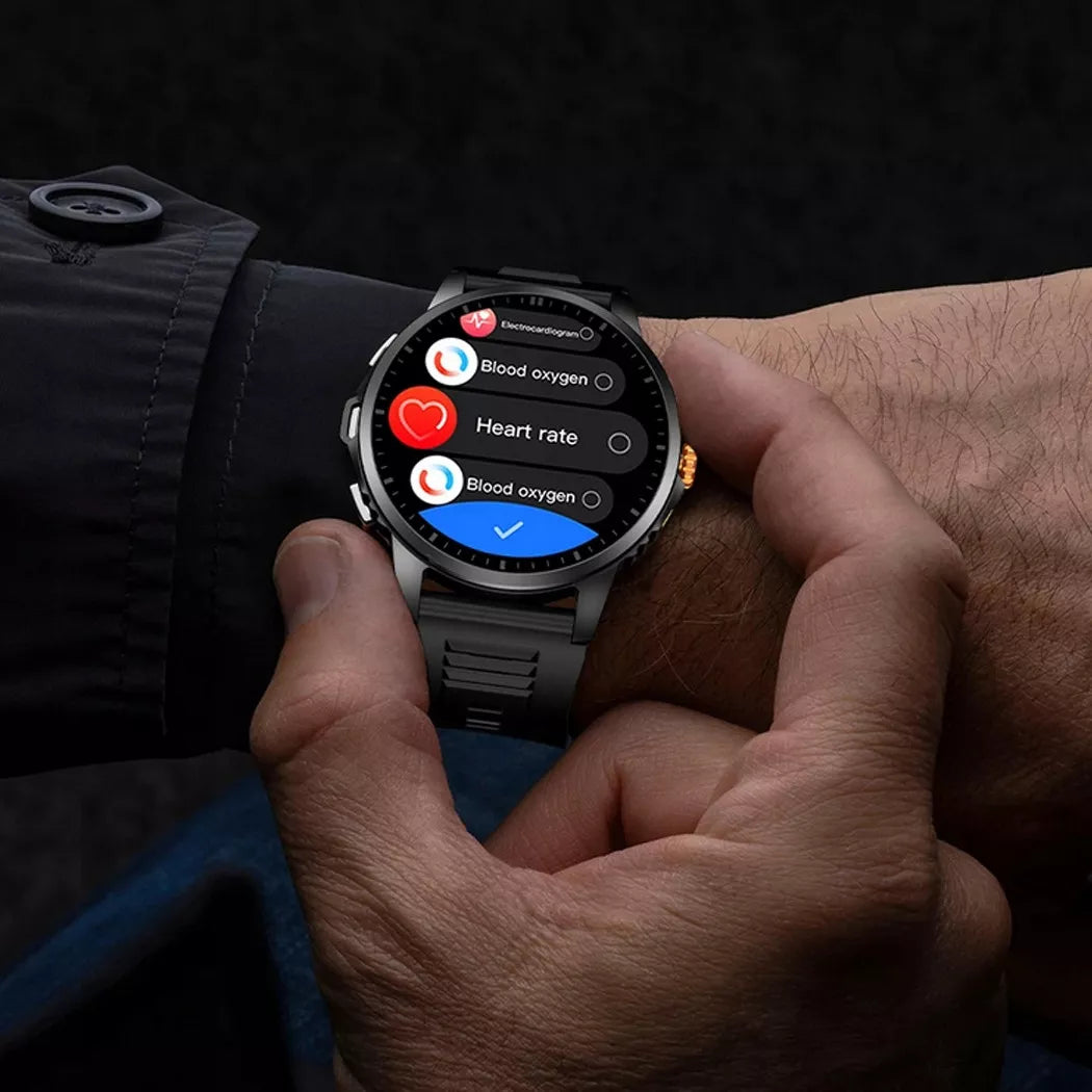 Lauko GPS laikrodis su HD žibintuvėliu, kompasu, širdies ritmo, žingsnių ir kalorijų sekimu, atsparus korpusas
