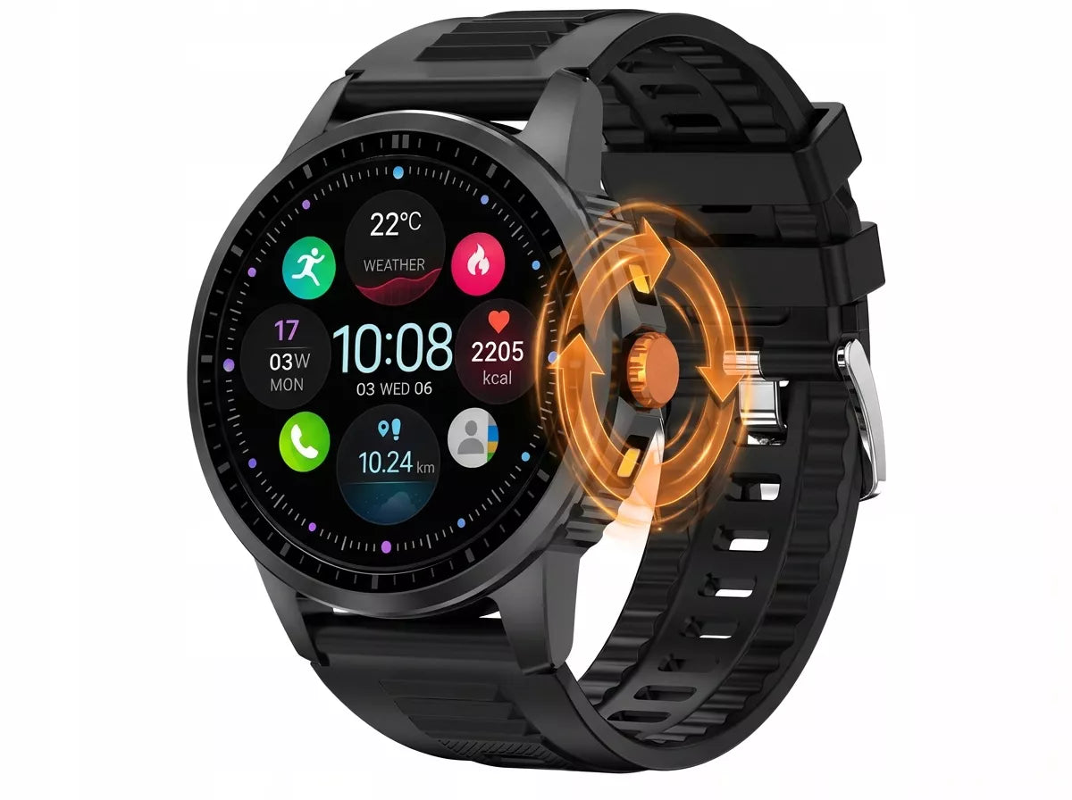 Lauko GPS laikrodis su HD žibintuvėliu, kompasu, širdies ritmo, žingsnių ir kalorijų sekimu, atsparus korpusas