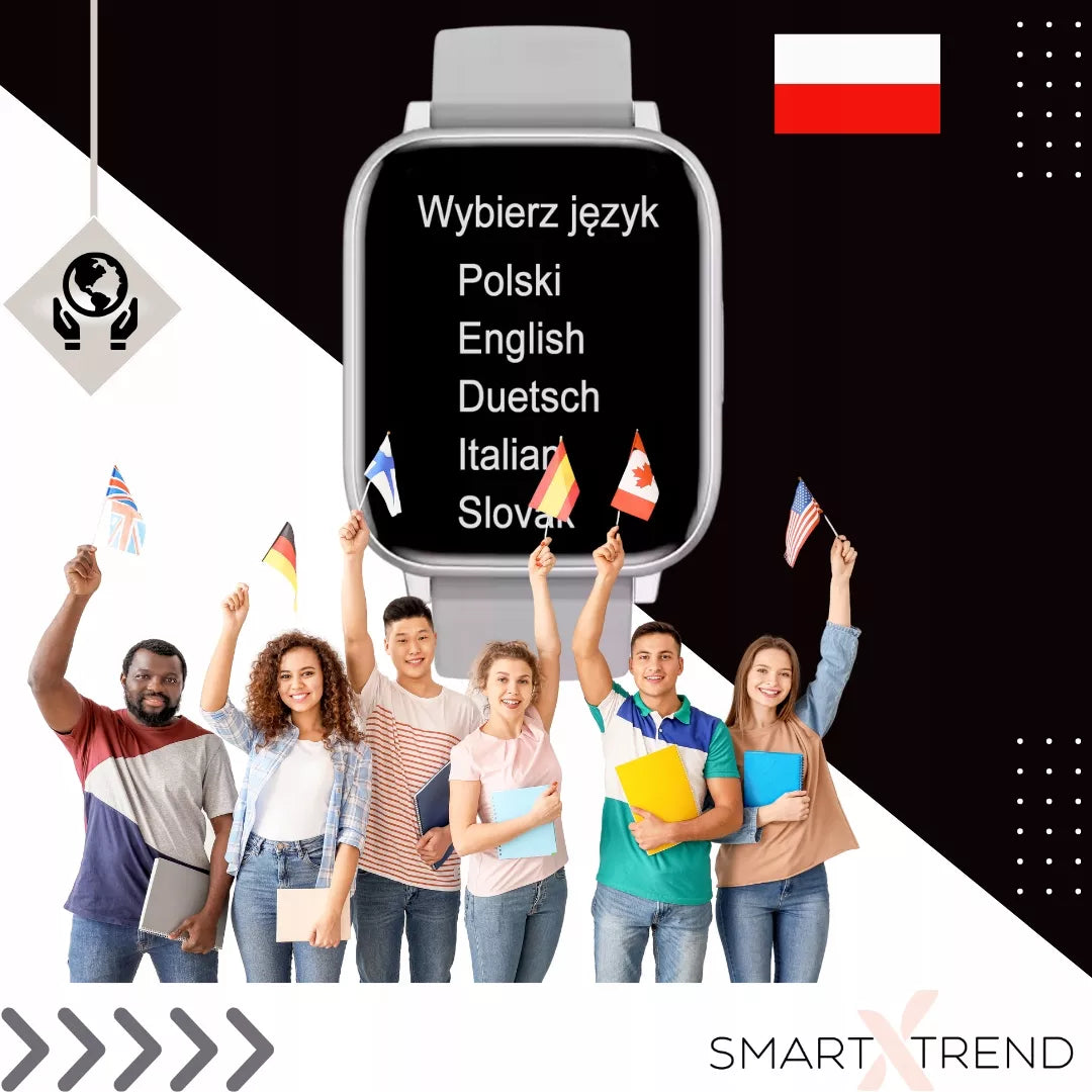 Išmanusis laikrodis su pokalbių funkcija ir sporto režimais - širdies ritmas, žingsniai, PL, laikrodis