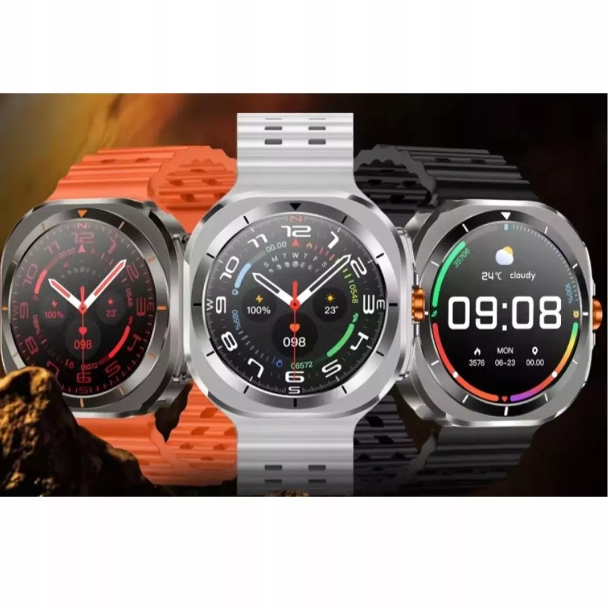 Sportinis Išmanusis Laikrodis su Kompasu - AMOLED Ekranas, IP68, Širdies Ritmas, Žingsniai, Miego Funkcijos