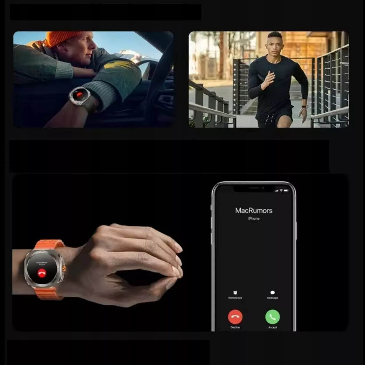 Sportinis Išmanusis Laikrodis su Kompasu - AMOLED Ekranas, IP68, Širdies Ritmas, Žingsniai, Miego Funkcijos