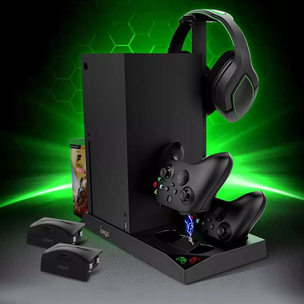 iPega aušinimo stotelė Xbox Series X su dviem valdikliais