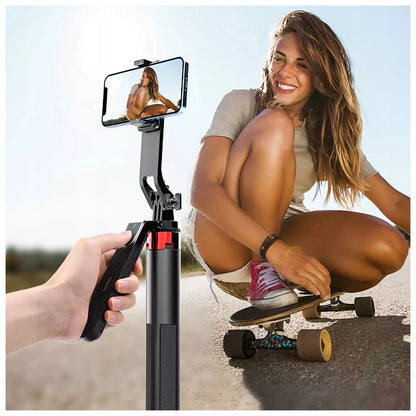 ULANZI MA09 Selfie Stick Tripod su Bluetooth nuotolinio valdymo pulteliu telefonui, GoPro kamerai