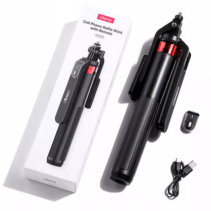 ULANZI MA09 Selfie Stick Tripod su Bluetooth nuotolinio valdymo pulteliu telefonui, GoPro kamerai
