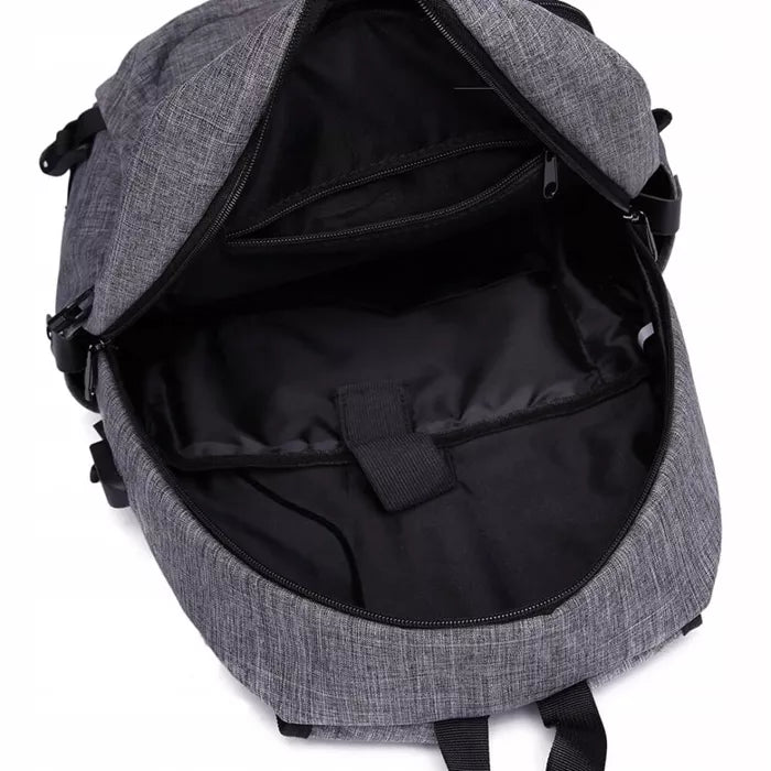 Kuprinė pilka 15,6″ laptopui, „IT Specialist“, biurui, USB, A4