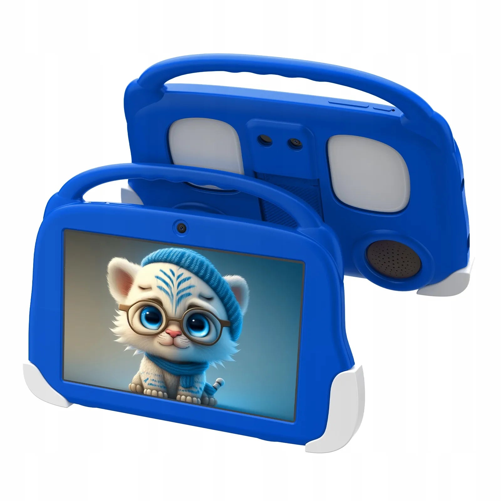 8 colių planšetinis kompiuteris 4G LTE 4/64 GB WiFi SIM GPS HD ANDROID MĖLYNAS EDUKACINIS DĖKLAS