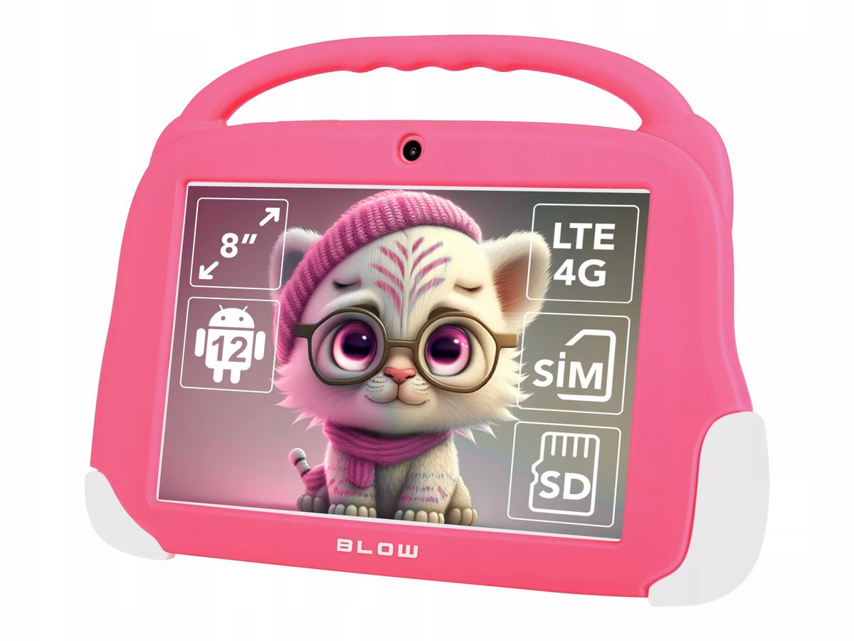 Planšetinis kompiuteris vaikams 8" 4G LTE 4/64GB WiFi GPS Dėklas Edukacinis