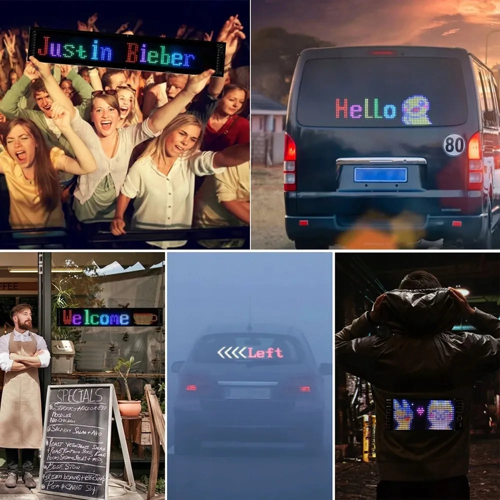 LED lenta TIR 38x10 automobilinė žinutė su programėle ir gestų signalizacijos funkcija