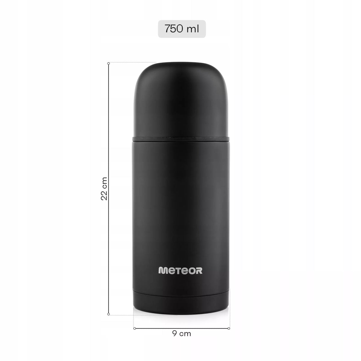 Vakuuminis turistinis termosas 750 ml – kavai, arbatai, 2 puodeliai, karštas iki 24 val.