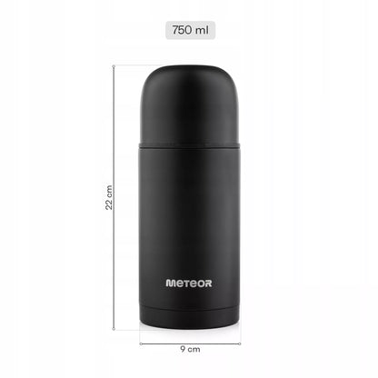 Vakuuminis turistinis termosas 750 ml – kavai, arbatai, 2 puodeliai, karštas iki 24 val.