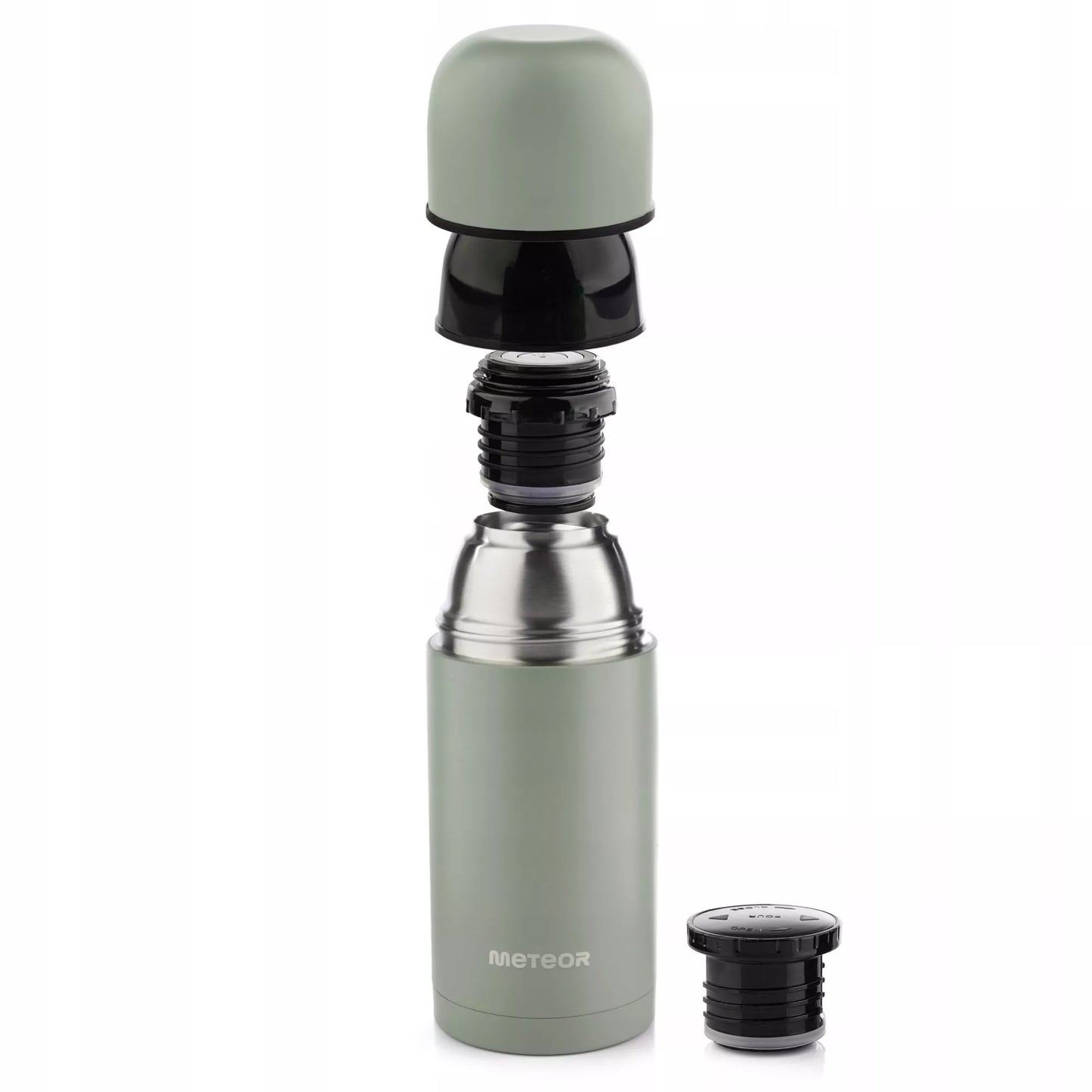 Turistinis gėrimų termosas – 750 ml, su puodeliais, šildo iki 24 val.
