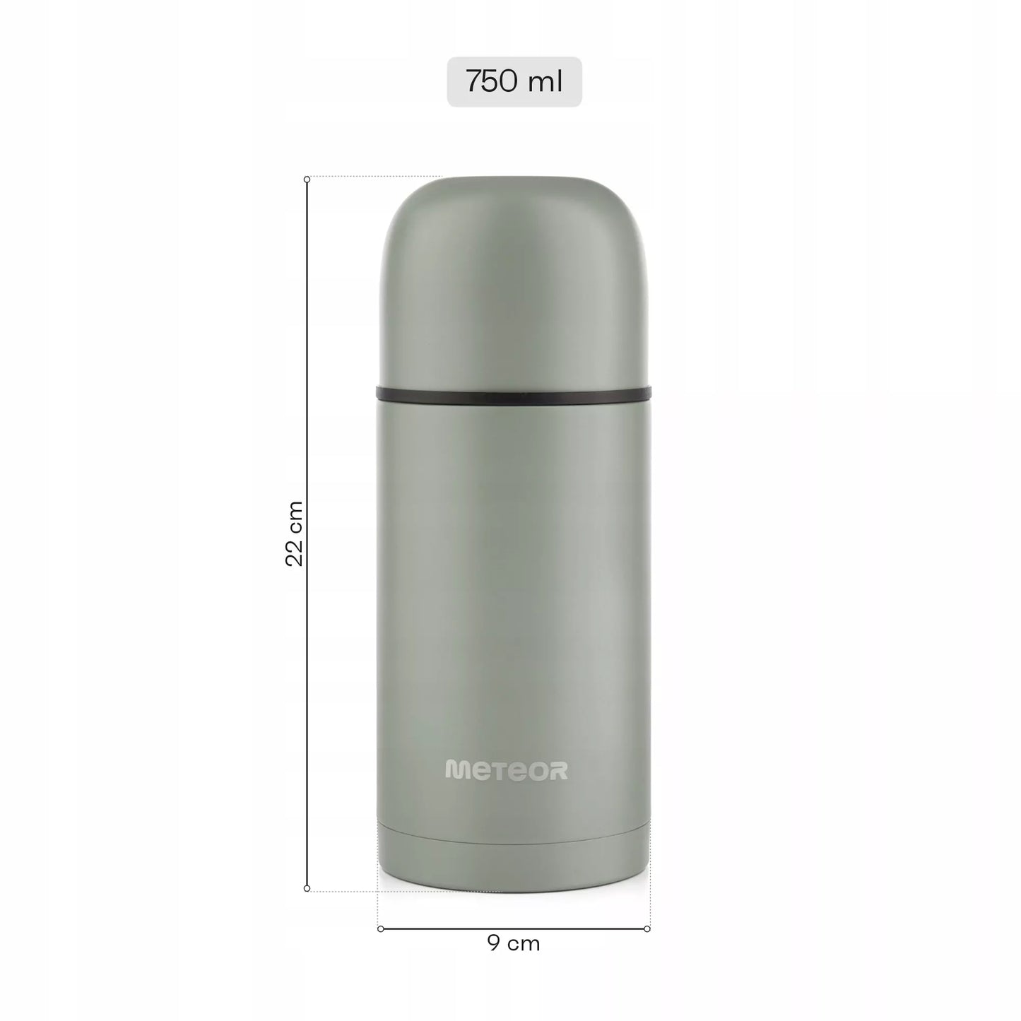 Turistinis gėrimų termosas – 750 ml, su puodeliais, šildo iki 24 val.